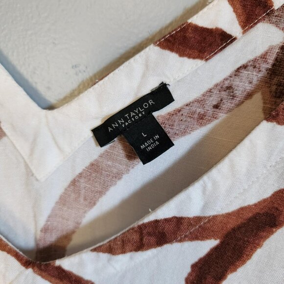 EUC Ann Taylor Factory Linen Sleeveless Blouse - Picture 3 of 3